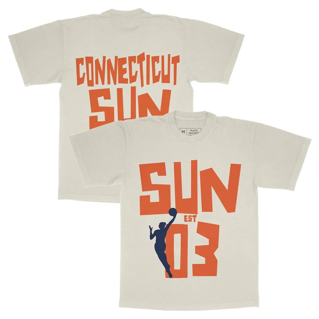 Connecticut Sun Playa Society Unisex Est T-Shirt - Oatmeal