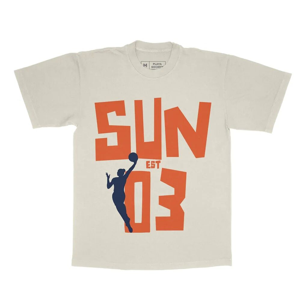 Connecticut Sun Playa Society Unisex Est T-Shirt - Oatmeal