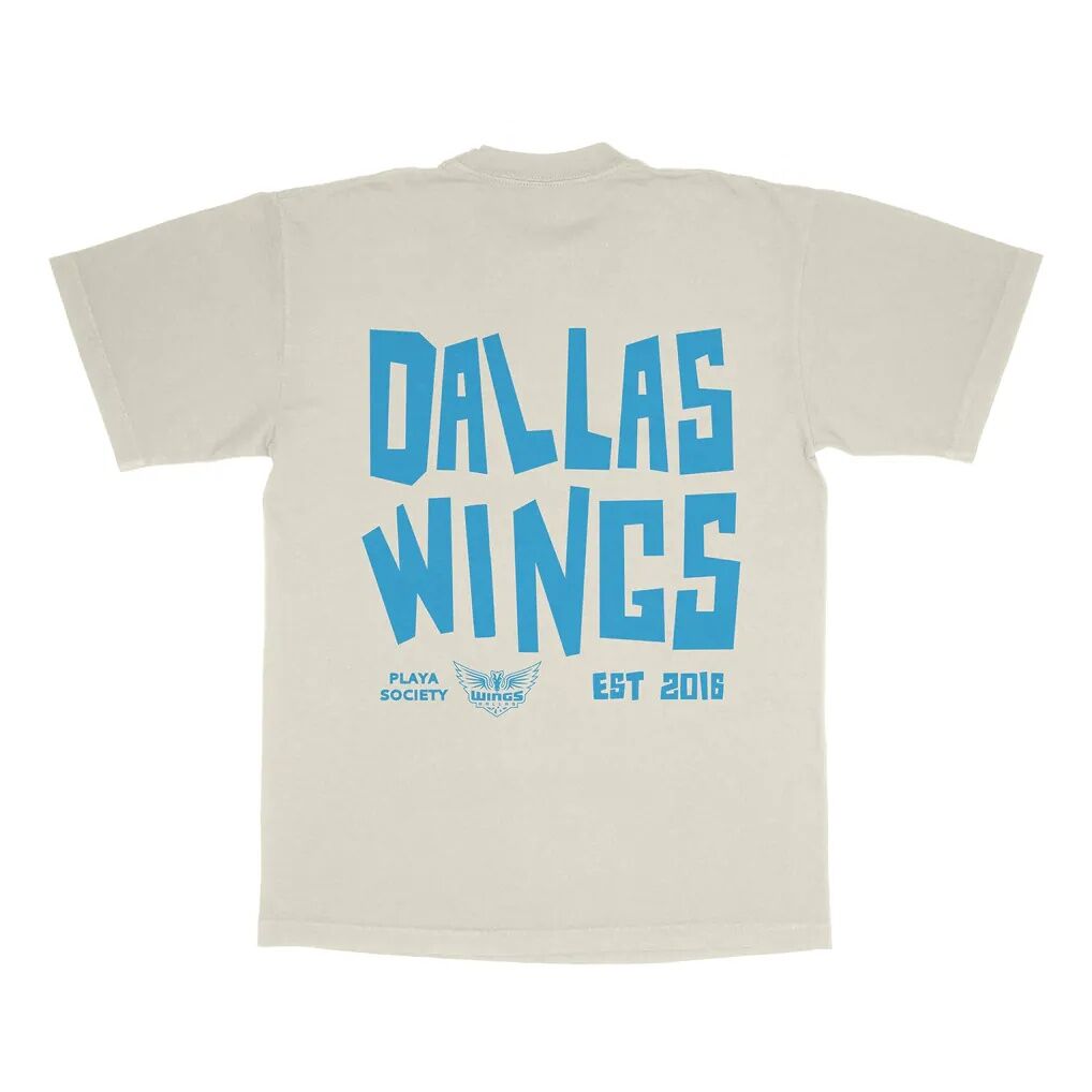 Dallas Wings Playa Society Unisex Est T-Shirt - Oatmeal