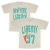 New York Liberty Playa Society Unisex Est T-Shirt - - Front View