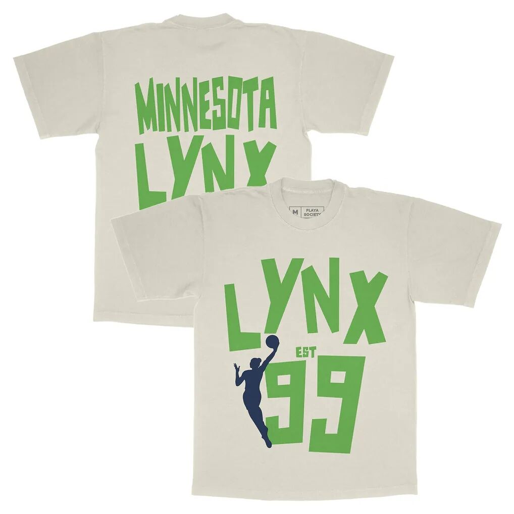 Minnesota Lynx Playa Society Unisex Est T-Shirt - Oatmeal