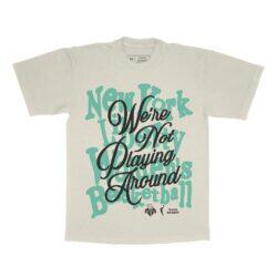 New York Liberty Playa Society Unisex We're Not Playing Around T-Shirt - - Front View