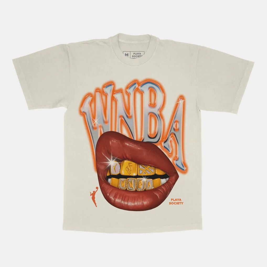 WNBA Playa Society Unisex Sketch T-Shirt - Oatmeal
