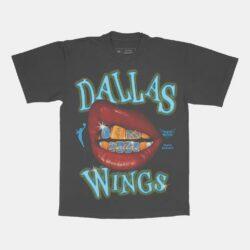 Dallas Wings Playa Society Unisex Sketch T-Shirt - Black - Front View