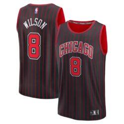 Caleb Wilson Chicago Bulls Fashion7 Youth Fast Break Replica Jersey - Black - - Front View