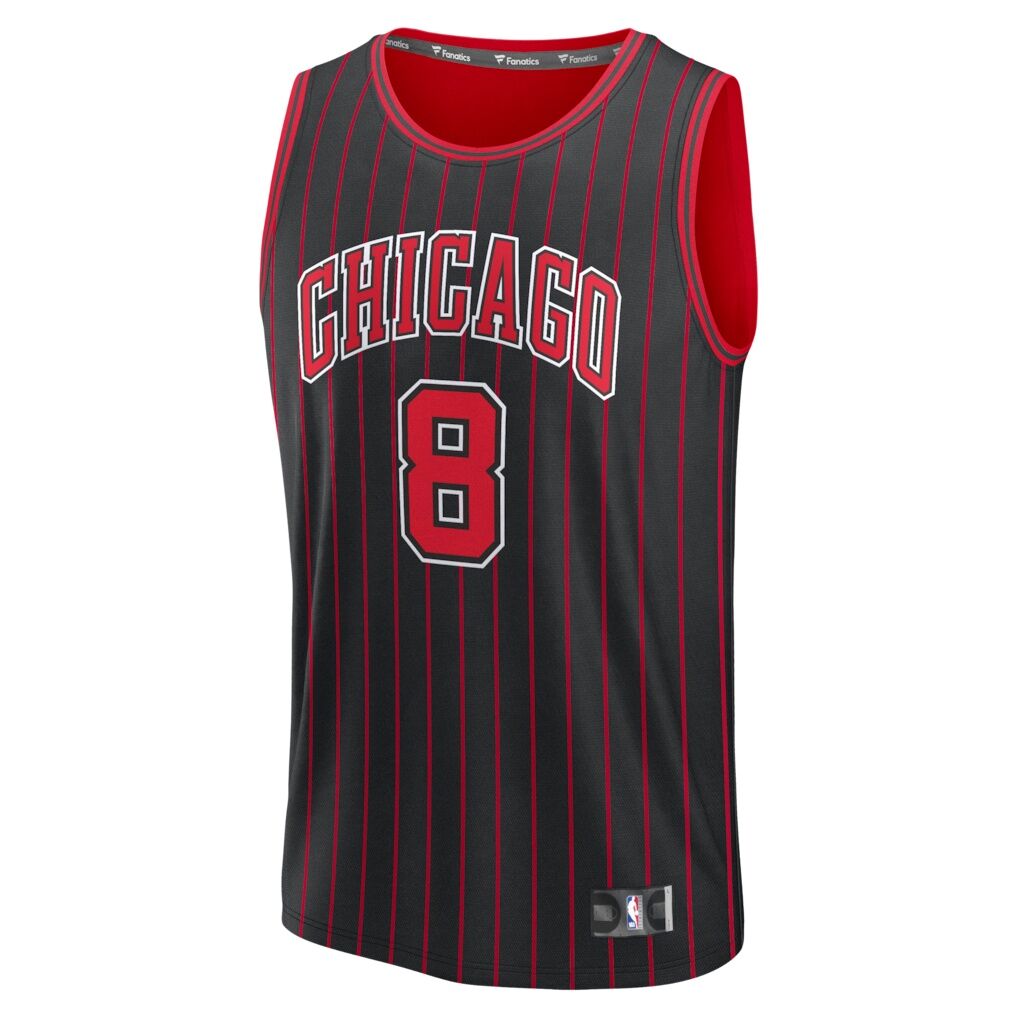Caleb Wilson Chicago Bulls Fashion7 Youth Fast Break Replica Jersey - Black - Statement Edition