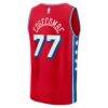 VJ Edgecombe Philadelphia 76ers Fashion7 Youth Fast Break Replica Jersey - Red - - Detail View