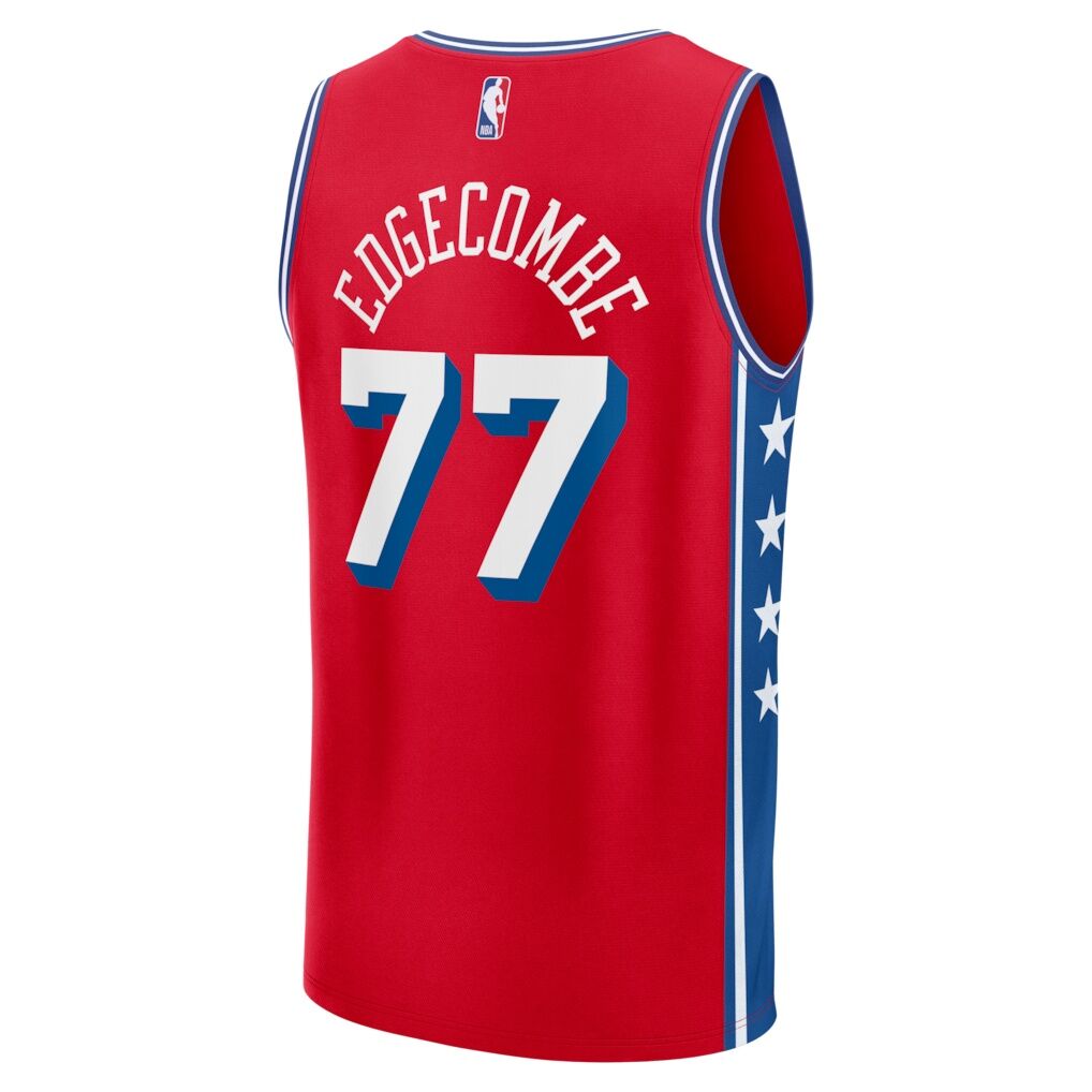 VJ Edgecombe Philadelphia 76ers Fashion7 Youth Fast Break Replica Jersey - Red - Statement Edition