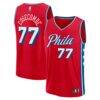 VJ Edgecombe Philadelphia 76ers Fashion7 Youth Fast Break Replica Jersey - Red - - Front View