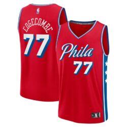VJ Edgecombe Philadelphia 76ers Fashion7 Youth Fast Break Replica Jersey - Red - Statement Edition