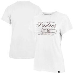 San Diego Padres '47 Women's Speed Throw Frankie T-Shirt - White - Front View
