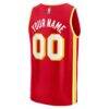 Atlanta Hawks Fashion7 Youth Fast Break Custom Jersey - Red - Detail View