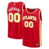Atlanta Hawks Fashion7 Youth Fast Break Custom Jersey - Red - Front View