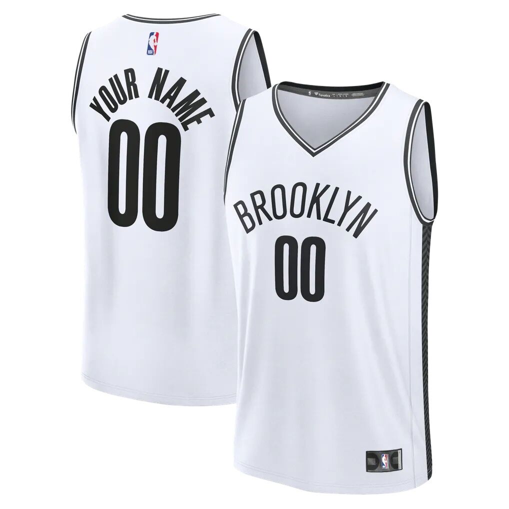 Brooklyn Nets Fashion7 Youth Fast Break Custom Jersey - Association Edition