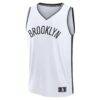 Brooklyn Nets Fashion7 Youth Fast Break Custom Jersey - White - Side View