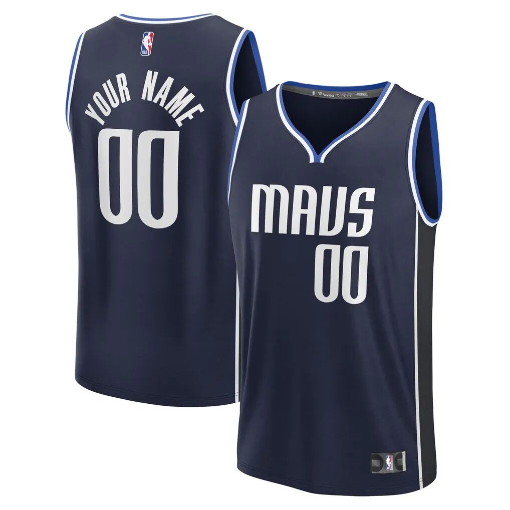 Dallas Mavericks Fashion7 Youth Fast Break Custom Jersey - Statement Edition