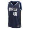 Dallas Mavericks Fashion7 Youth Fast Break Custom Jersey - Navy - Side View