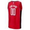 Houston Rockets Fashion7 Youth Fast Break Custom Jersey - Red - Detail View
