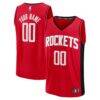 Houston Rockets Fashion7 Youth Fast Break Custom Jersey - Red - Front View