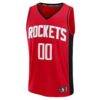 Houston Rockets Fashion7 Youth Fast Break Custom Jersey - Red - Side View