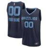 Memphis Grizzlies Fashion7 Fast Break Custom Jersey - Navy - Front View