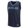Memphis Grizzlies Fashion7 Fast Break Custom Jersey - Navy - Side View