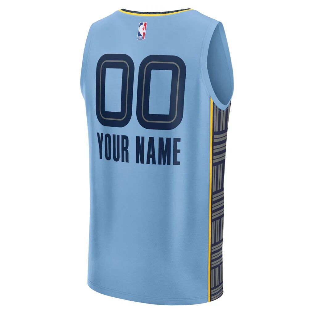 Memphis Grizzlies Fashion7 Fast Break Custom Jersey - Statement Edition - Light Blue