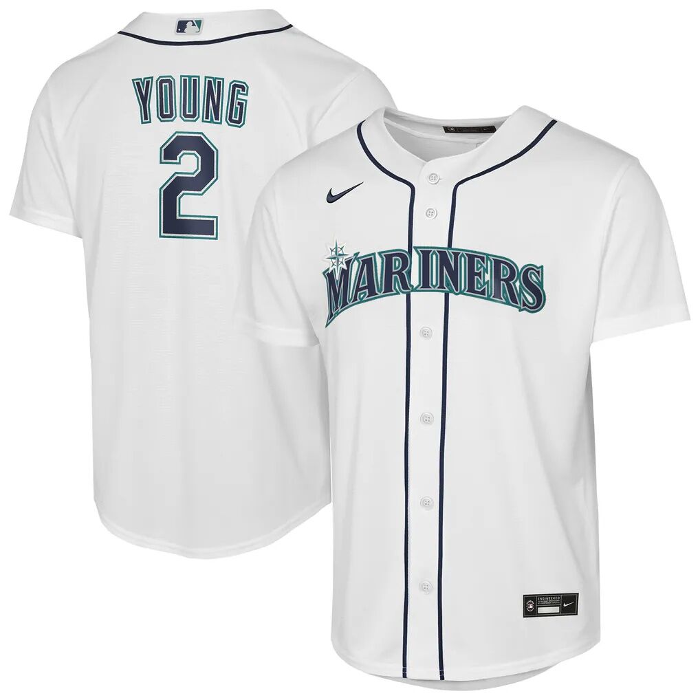 Cole Young Seattle Mariners Nike Youth Home Replica Jersey
