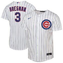 Alex Bregman Chicago Cubs Nike Youth Home Replica Jersey - White - Front View