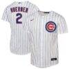 Nico Hoerner Chicago Cubs Nike Youth Home Replica Jersey - White - Front View