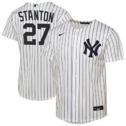 Giancarlo Stanton New York Yankees Nike Youth Home Replica Jersey - White - Front View