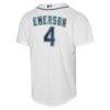 Colt Emerson Seattle Mariners Nike Youth Home Replica Jersey - White - Detail View