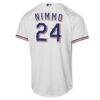 Brandon Nimmo Texas Rangers Nike Youth Home Replica Jersey - White - Detail View
