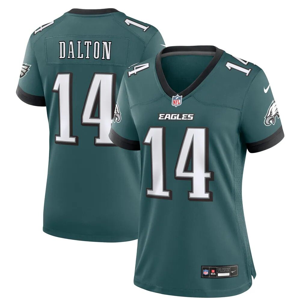 Andy Dalton Philadelphia Eagles Nike Women's Team Game Jersey - Midnight Green