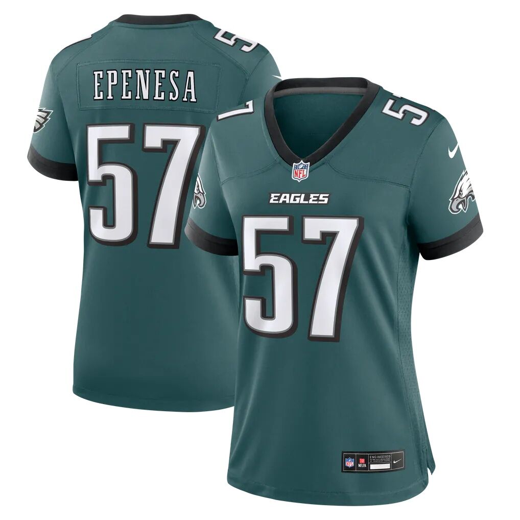 A.J. Epenesa Philadelphia Eagles Nike Women's Team Game Jersey - Midnight Green