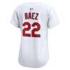 Joshua Báez St. Louis Cardinals Nike Women's Home Limited Player Jersey - White - Detail View