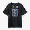 New York Giants Big & Tall Metallic Mascot Personalized Name & Number T-Shirt - Black - Detail View