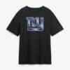 New York Giants Big & Tall Metallic Mascot Personalized Name & Number T-Shirt - Black - Side View