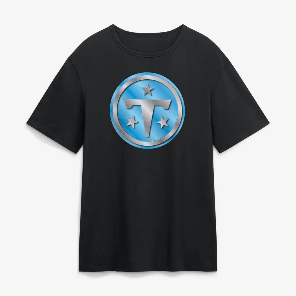 Tennessee Titans Big & Tall Metallic Mascot Personalized Name & Number T-Shirt