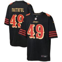 The Faithful San Francisco 49ers Nike Youth Rivalries Collection Game Jersey - Black - Front View