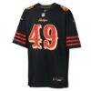 The Faithful San Francisco 49ers Nike Youth Rivalries Collection Game Jersey - Black - Side View
