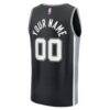 San Antonio Spurs Fashion7 Fast Break Custom Jersey - Black - Detail View