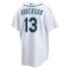 Kade Anderson Seattle Mariners Nike Home Replica Jersey - White - Side View