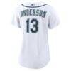 Kade Anderson Seattle Mariners Nike Women's Home Replica Jersey - White - Side View