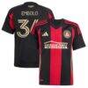 Breel Embolo Atlanta United FC adidas Youth 2025 The Connector Replica Jersey - Black - Front View