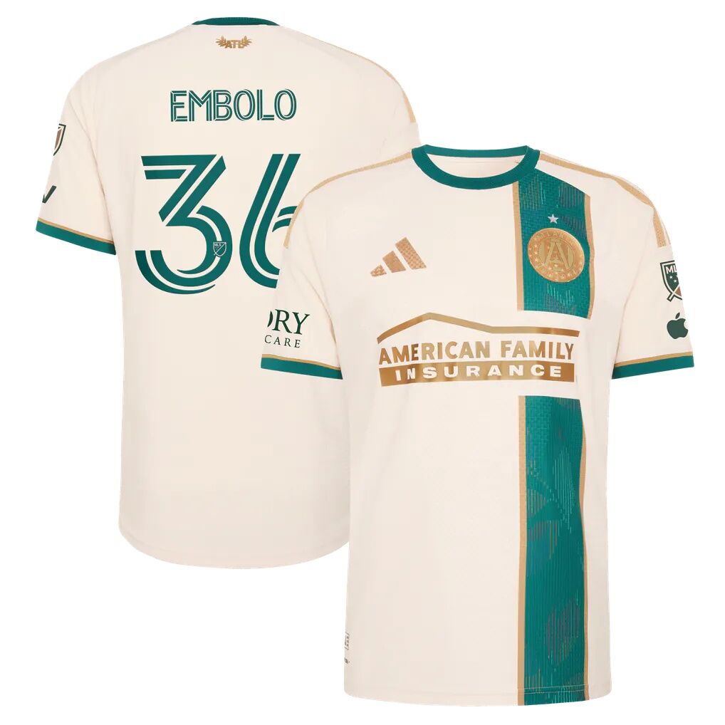 Breel Embolo Atlanta United FC adidas 2026 Spirit of '96 On-Field Authentic Patch Jersey - Tan