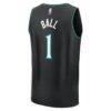 LaMelo Ball Minnesota Timberwolves Fashion7 Youth Fast Break Jersey - Black - Detail View