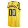 Indiana Pacers Jordan Brand Unisex Swingman Custom Jersey - Yellow - Detail View