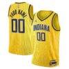 Indiana Pacers Jordan Brand Unisex Swingman Custom Jersey - Yellow - Front View