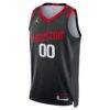 Houston Rockets Jordan Brand Unisex Swingman Custom Jersey - Black - Side View
